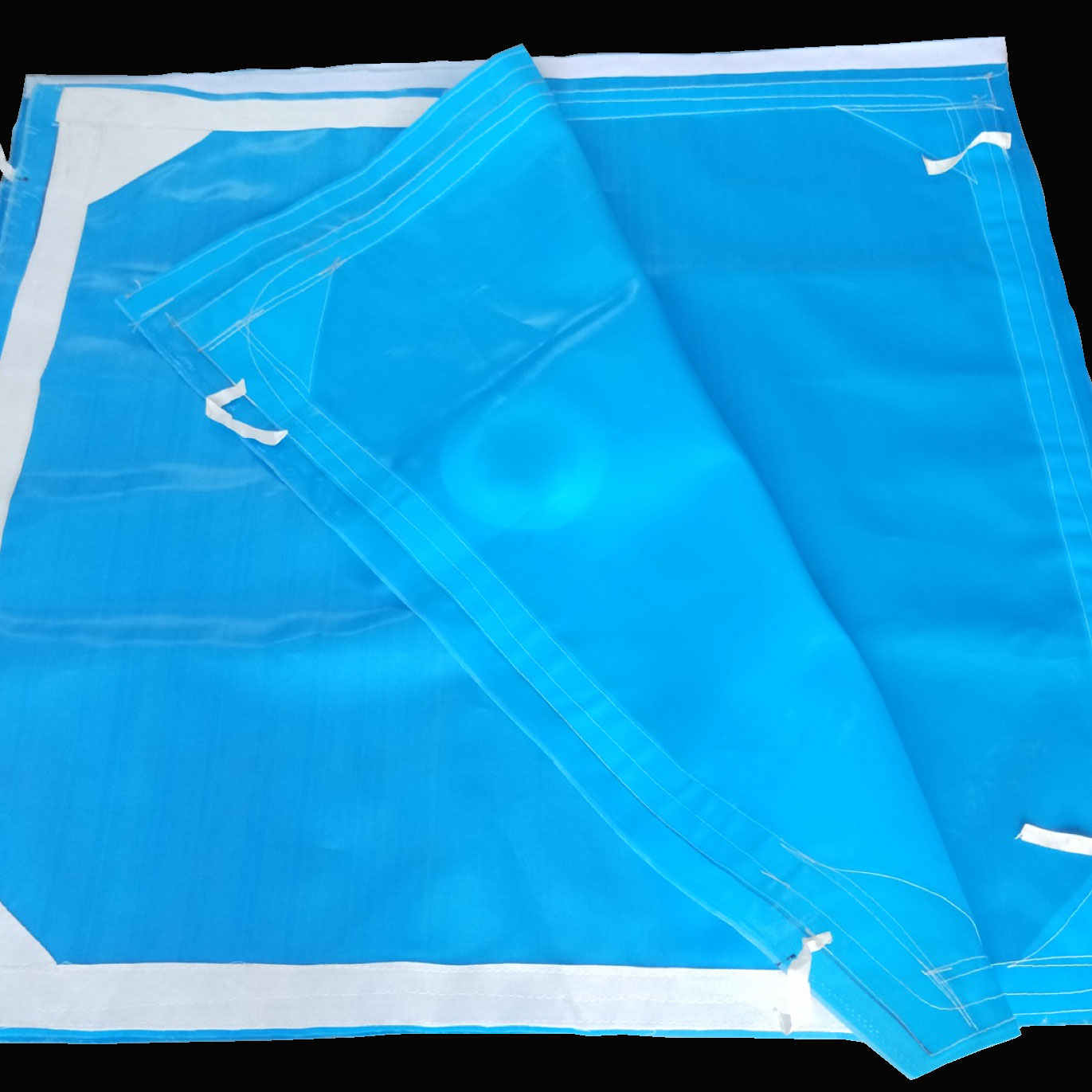 Blue monofilament bag